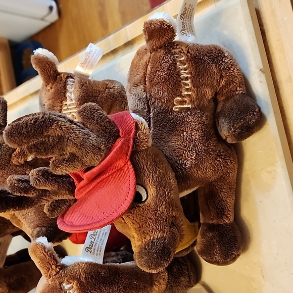 CUTE VINTAGE LOT OF SANTA'S REINDEER PLUSHIES - Picture 3 of 4